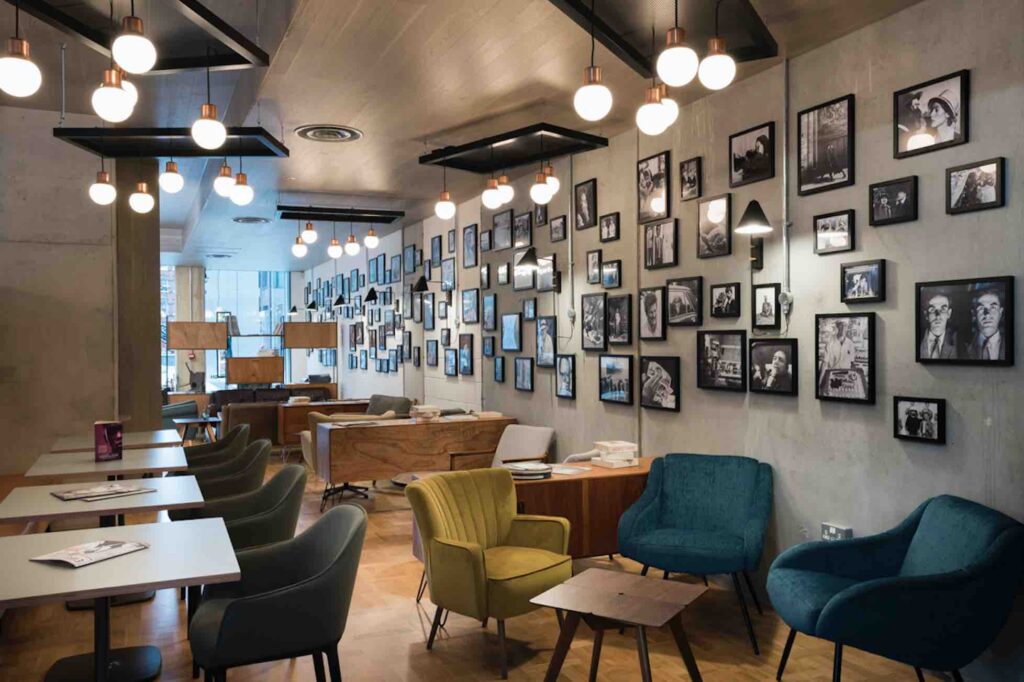 Curzon Aldgate bar area for networking before, during and after conference event.