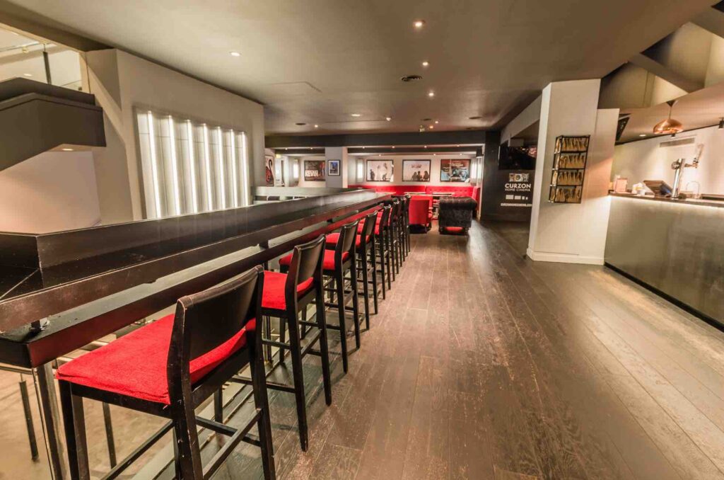 Curzon Soho bar area for networking before, during and after conference event.
