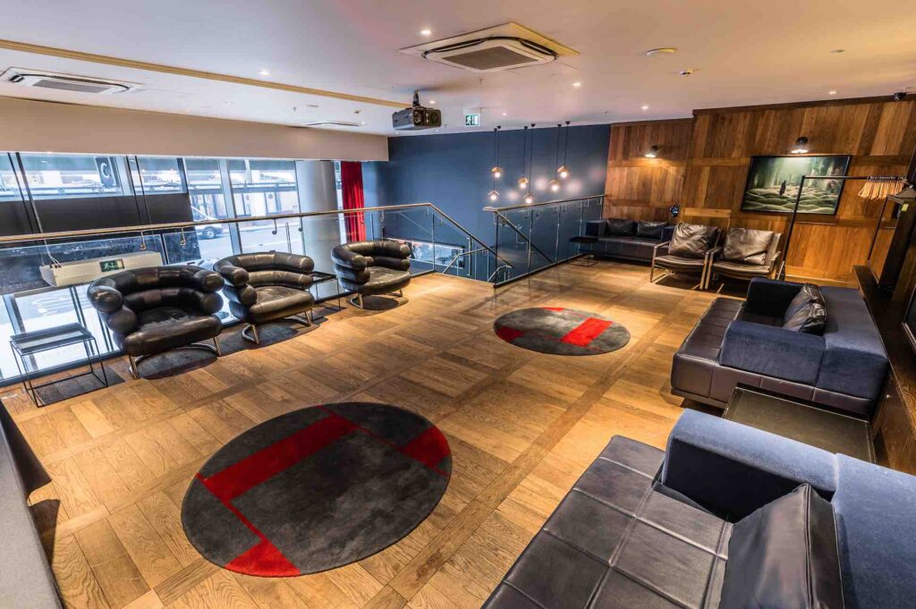 Curzon Victoria bar area for networking before, during and after conference event.
