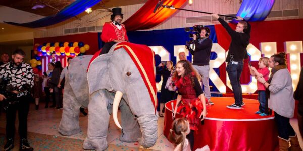 Elephant-Puppet-At-Circus-Party