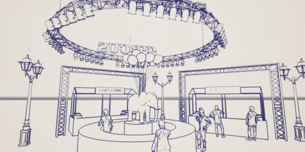 Renault-F1-Christmas-Party-Circus-Tent-And-Bar-Sketch
