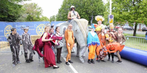 Elephant-Puppet-In-Jungle-Themed-Parade