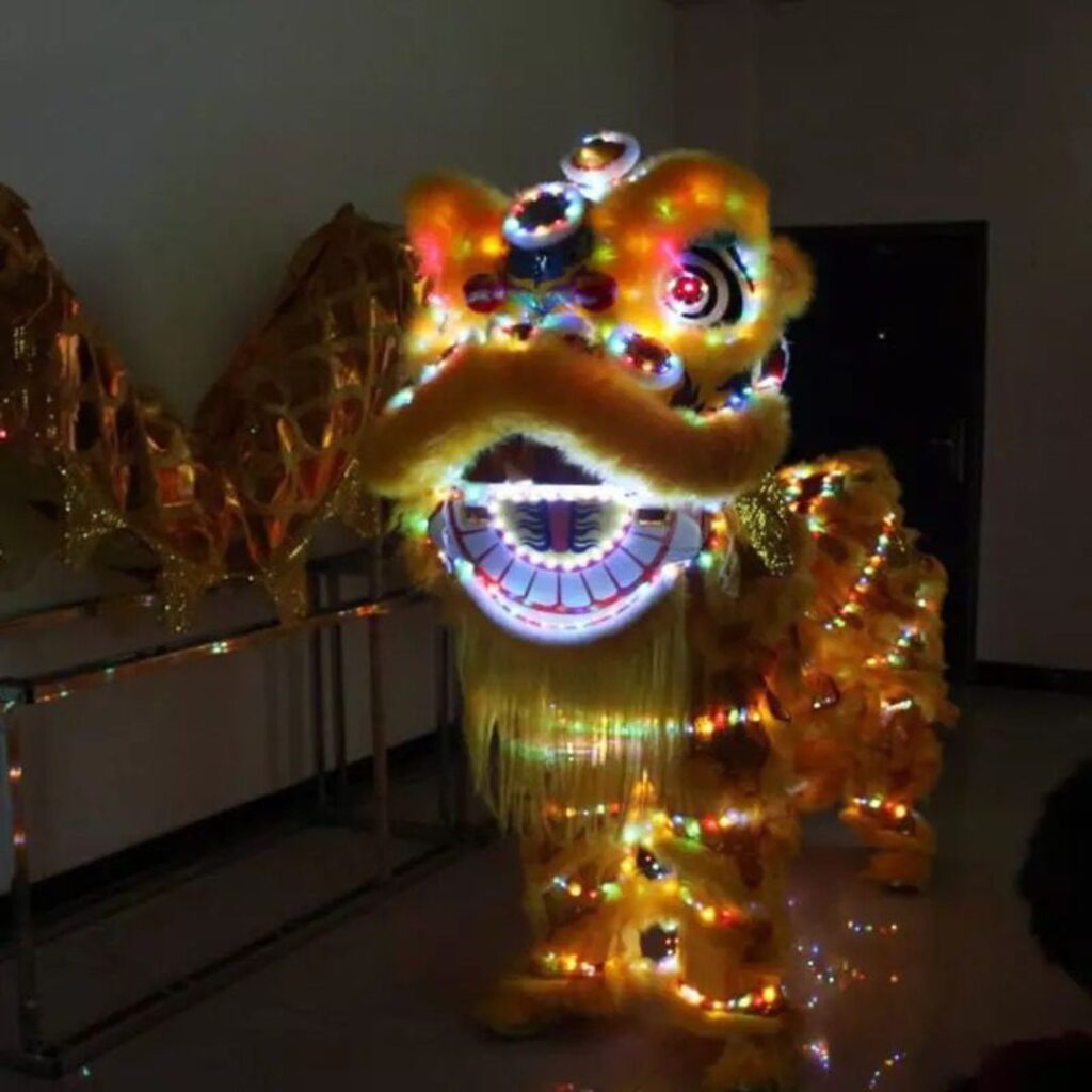 Multicoloured LED Chinese Performing Lion Dancer for hire