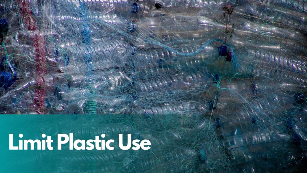 Pile of clear plastic bottles wrapped in string.