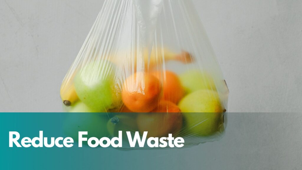 Clear plastic bag of wasted fruit.