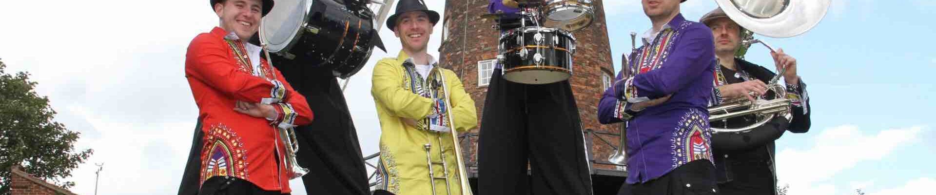 Party-Brass-Band-On-Stilts