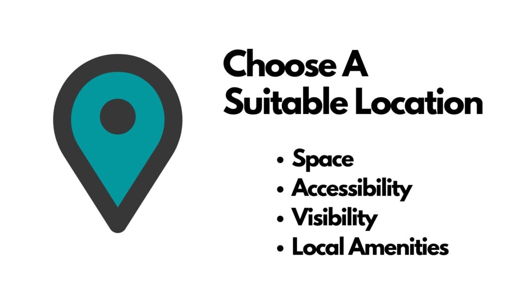 Infographic showing what to consider when choosing a location for your fan zone event.
