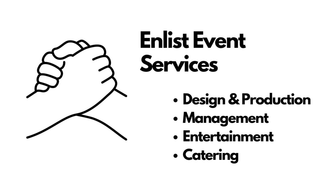 Infographic showing what to consider when booking services for your fan zone event.