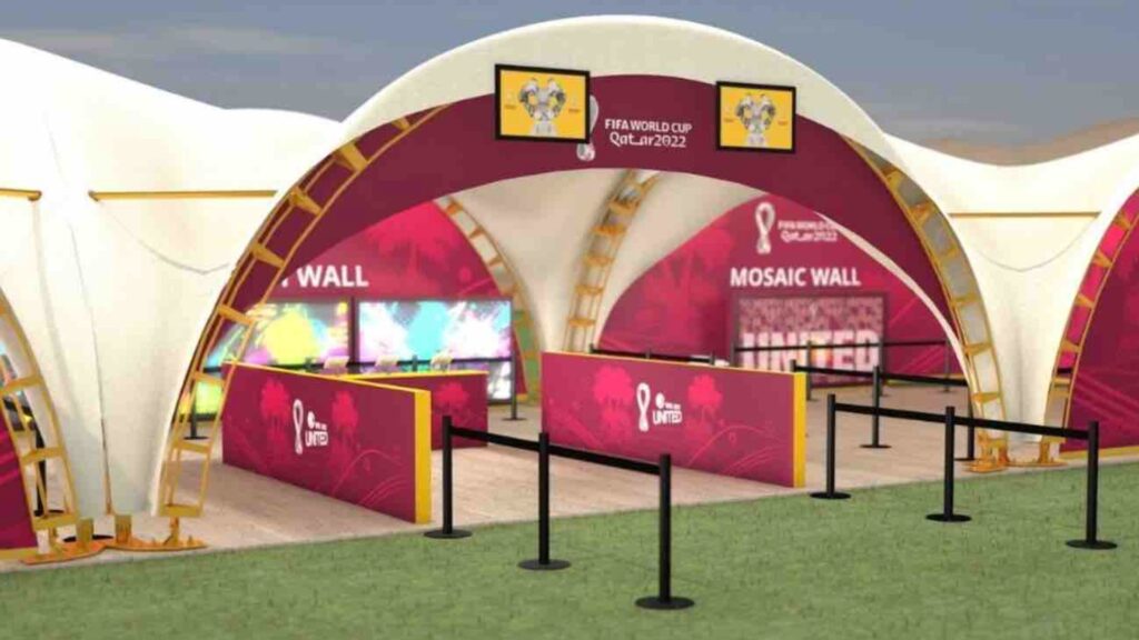A Fifa world cup fan zone activation render