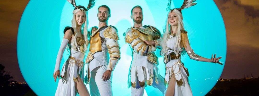 LED-Dancers-With-Blue-Projection LED-Dancers-With-Blue-Projection