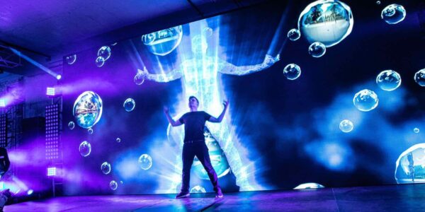 Projection-Dancer-Blue-Bubbles