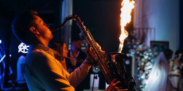 Saxophone-Player-Fire-Nightclub