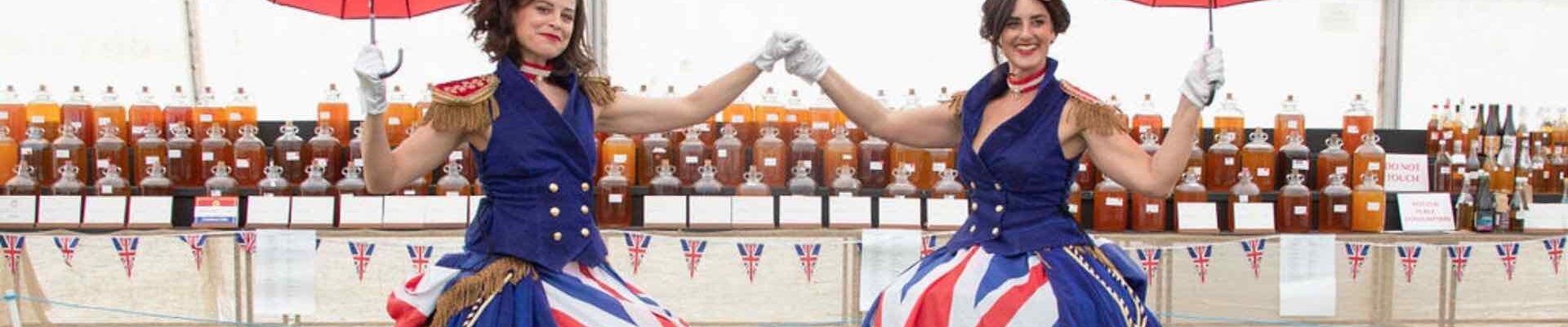 Union-Jack-Themed-Ladies-With-Umbrellas