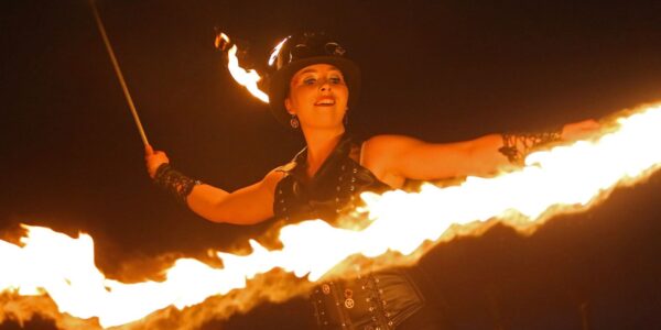Fire-Performer-With-Flame