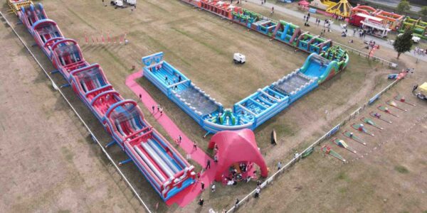 Inflatable-Challenge-Complete-From-Air