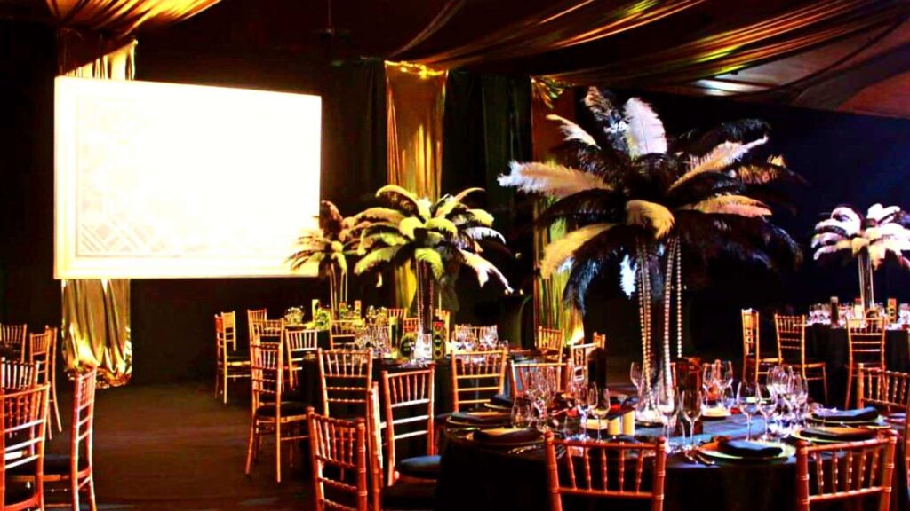 A 19020's inspired gleneagles event produced by Julia Charles Event Management.