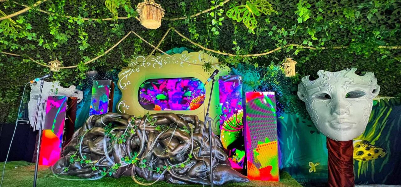 A bespoke enchanted garden set design by our team at Julia Charles Event Management