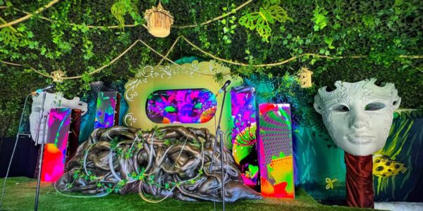 A bespoke enchanted garden set design by our team at Julia Charles Event Management