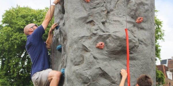 Mobile climbing wall hire for family fun day events