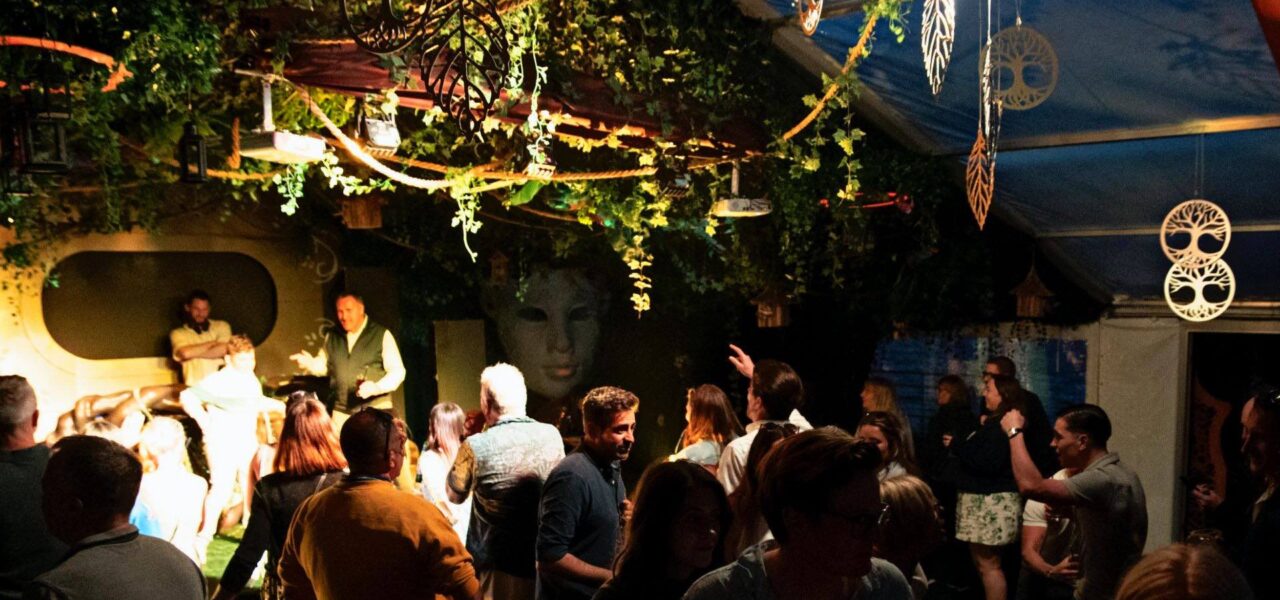 Enchanted garden themes will be loved by adults looking to party within an immersive oasis of nature
