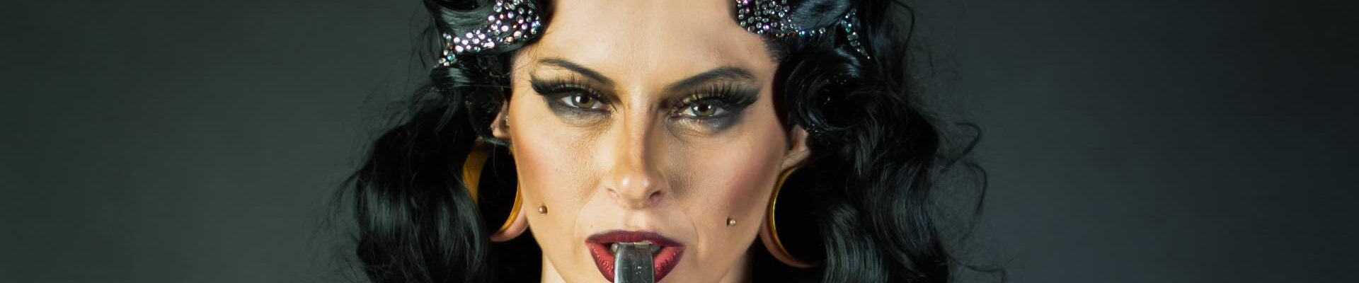 Female-Sword-Swallower-Act