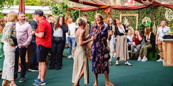 Setting the scene as our guests enjoy conversation in a marquee designed for our enchanted garden themed event for a private island party