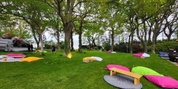 Private-Island-Party-Beanbags-And-Inflatable-Set-Up
