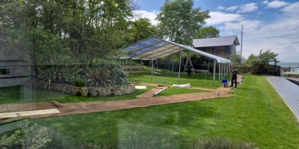 Private-Island-Party-Clearspan-Marquee-In-Construction