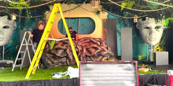 Private-Island-Party-Marquee-Being-Built