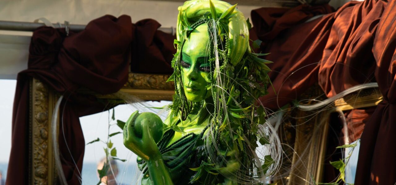 A custom made full size goddess prop used for an enchanted forest theme party