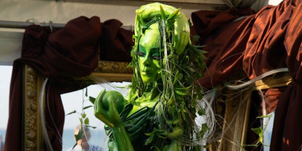 A custom made full size goddess prop used for an enchanted forest theme party
