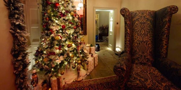 Christmas-Tree-And-Chair-For-Santas-Grotto-