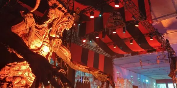 Hire a giant demon prop to scare guests at your Halloween Themed Events!