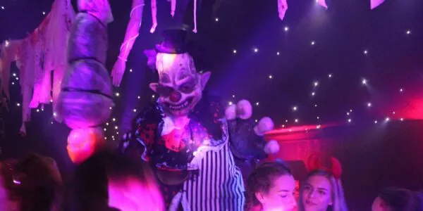 Our terrifying giant clown prop used for an American Horror Themed Event.