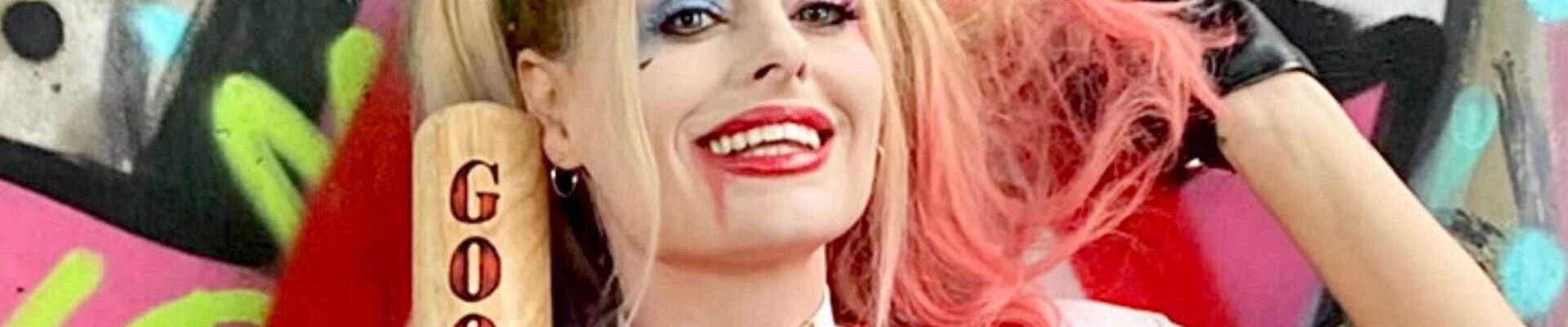 Close up of Harley Quinn lookalike Close up of Harley Quinn lookalike
