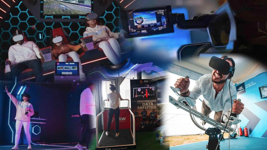 Immersive sports technology for fan zones and sporting events.