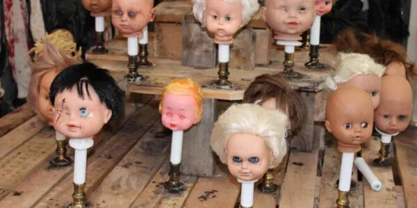 Is anything creepier than dolls head? We can create bespoke Halloween props from dolls heads to giant skeletons!