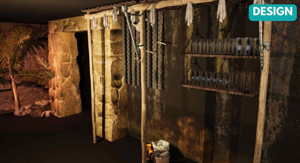 Creative event design depicting an Egyptian market created for a Halloween event at REIGN nightclub.