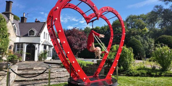 Aerial-Heart-Acrobat-At-Magna-Carta-Island