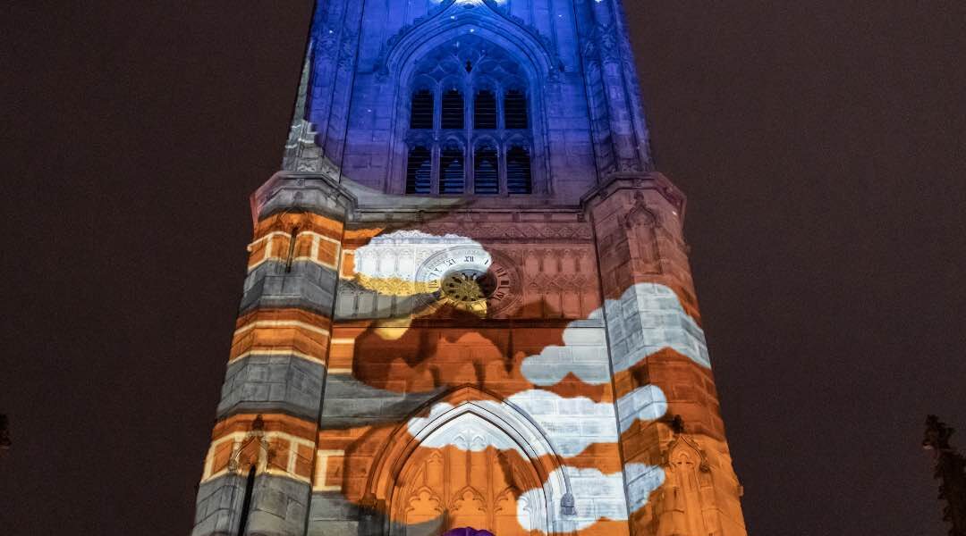 3D mapping can be applied to any object such as this building with a Chinese NYE  projection made for the occasion.