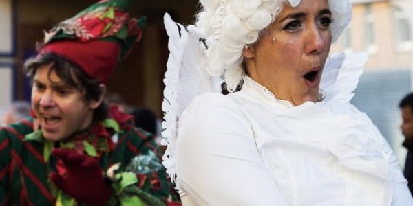 nteractive angels riding on segways hidden by LED presents are fantastic fun for your christmas event.