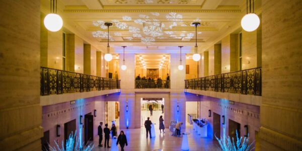 Entrance-Hall-To-Conrad-Hotel-With-Winter-Wonderland-Theming
