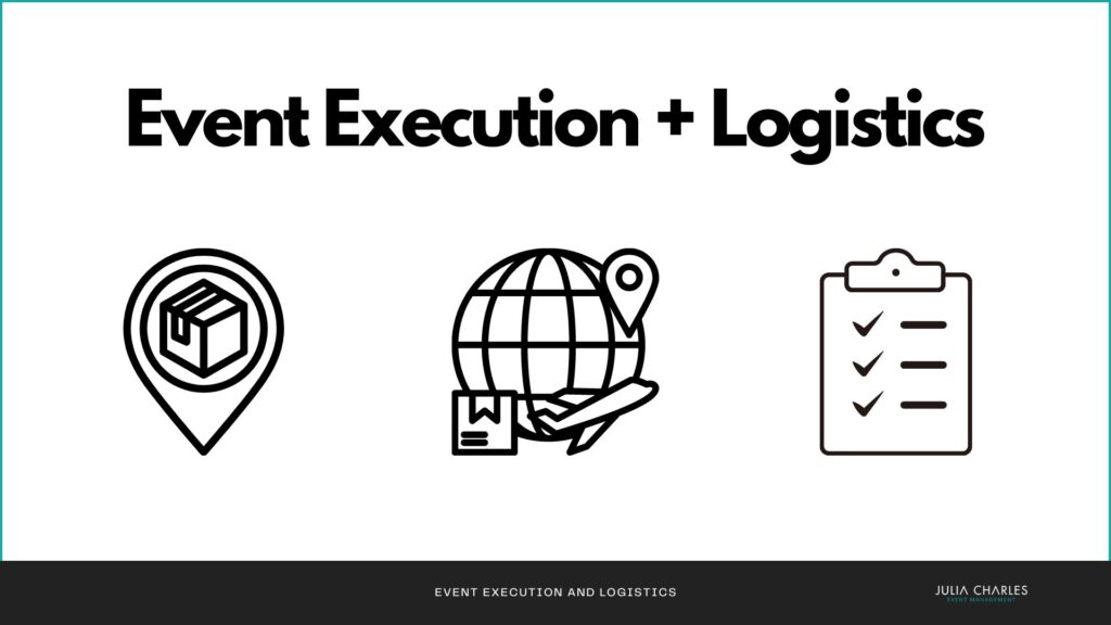 Illustration of event execution and logistics when booking an events agency.