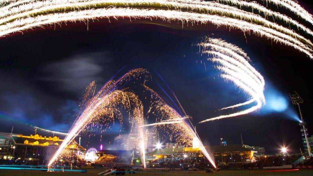 Fireworks productions for a bespoke water stunt show.