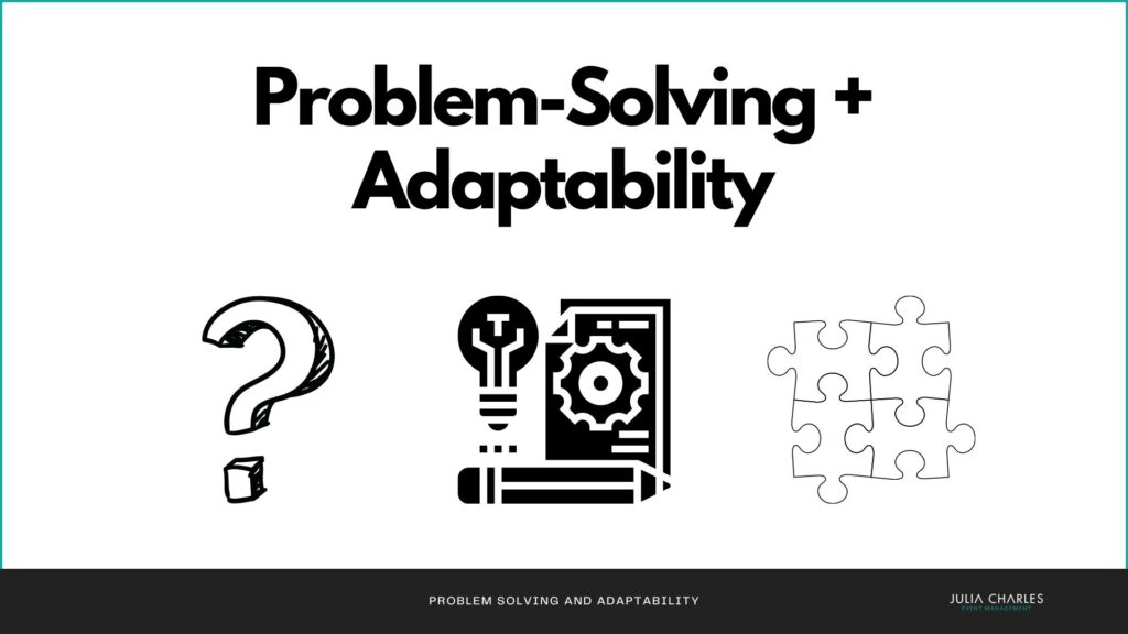 Illustration of problem solving and adaptability when booking an events agency.