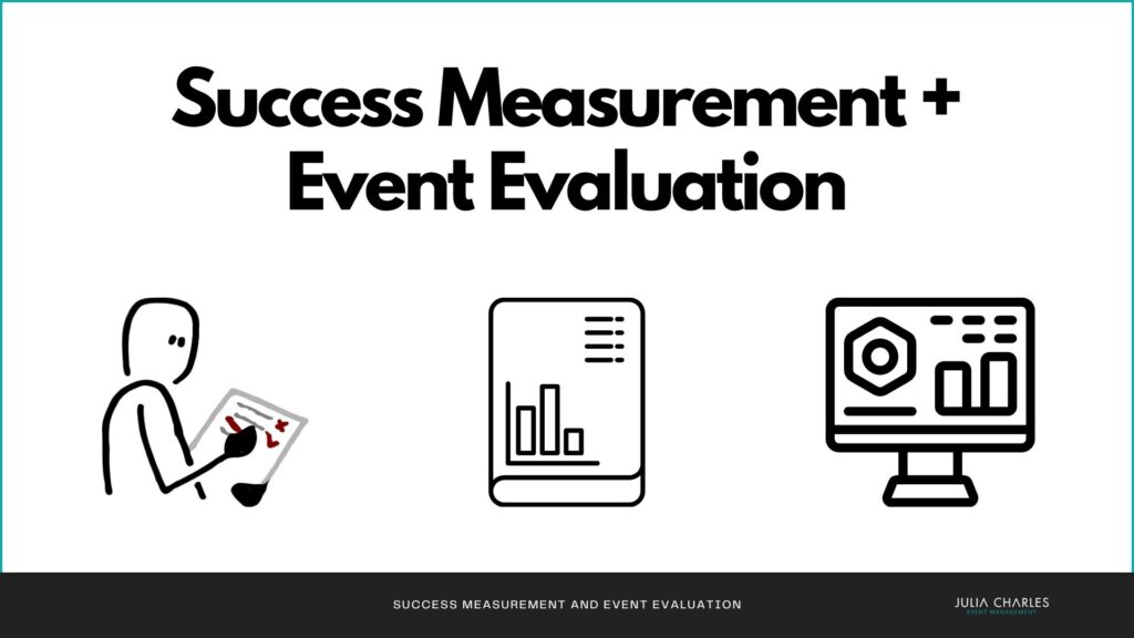 Illustration of events agencies evaluating the data and overall success of your event, post event.