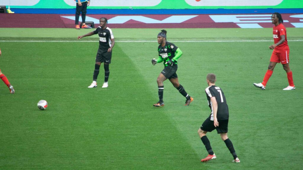 KSI ran out from goal towards the end of the match to bring some more entertainment to the match.