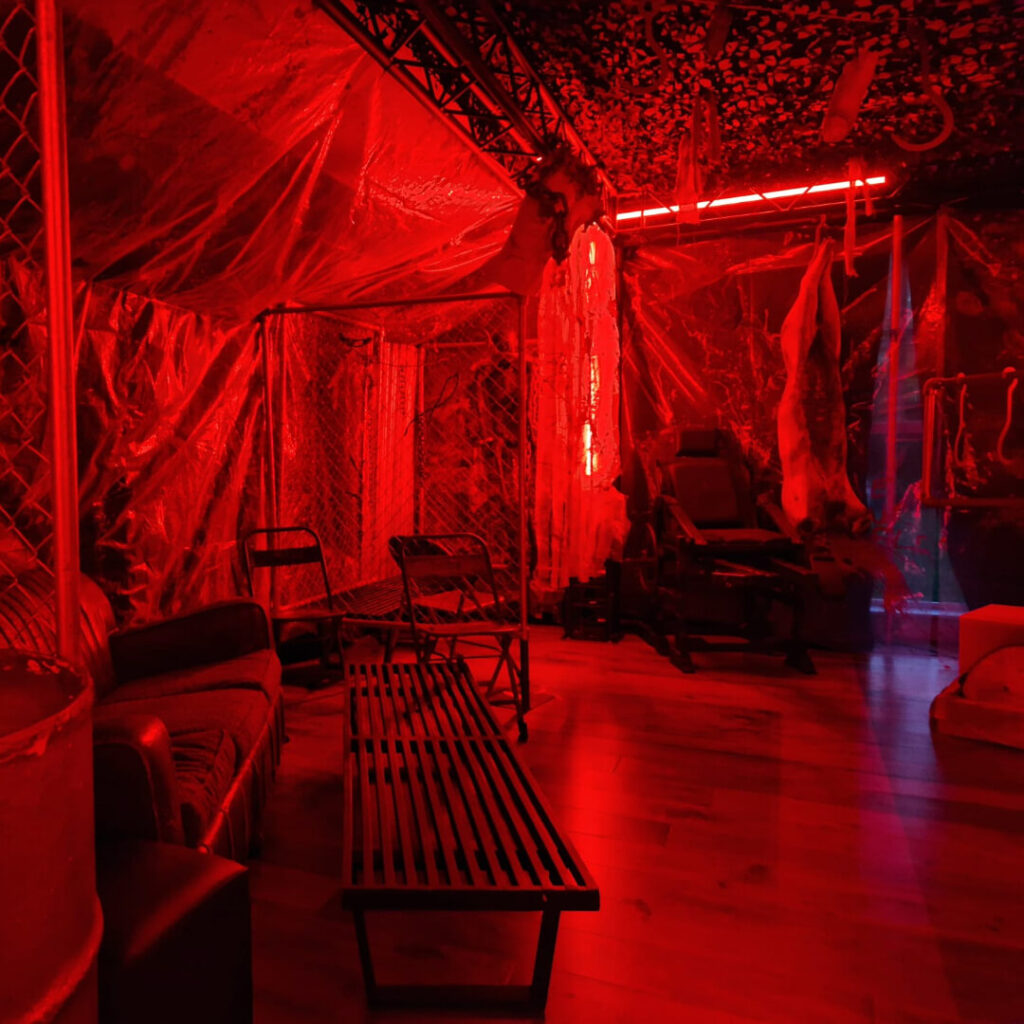 A blood curdling slaughterhouse design created for a mansion in the UK.