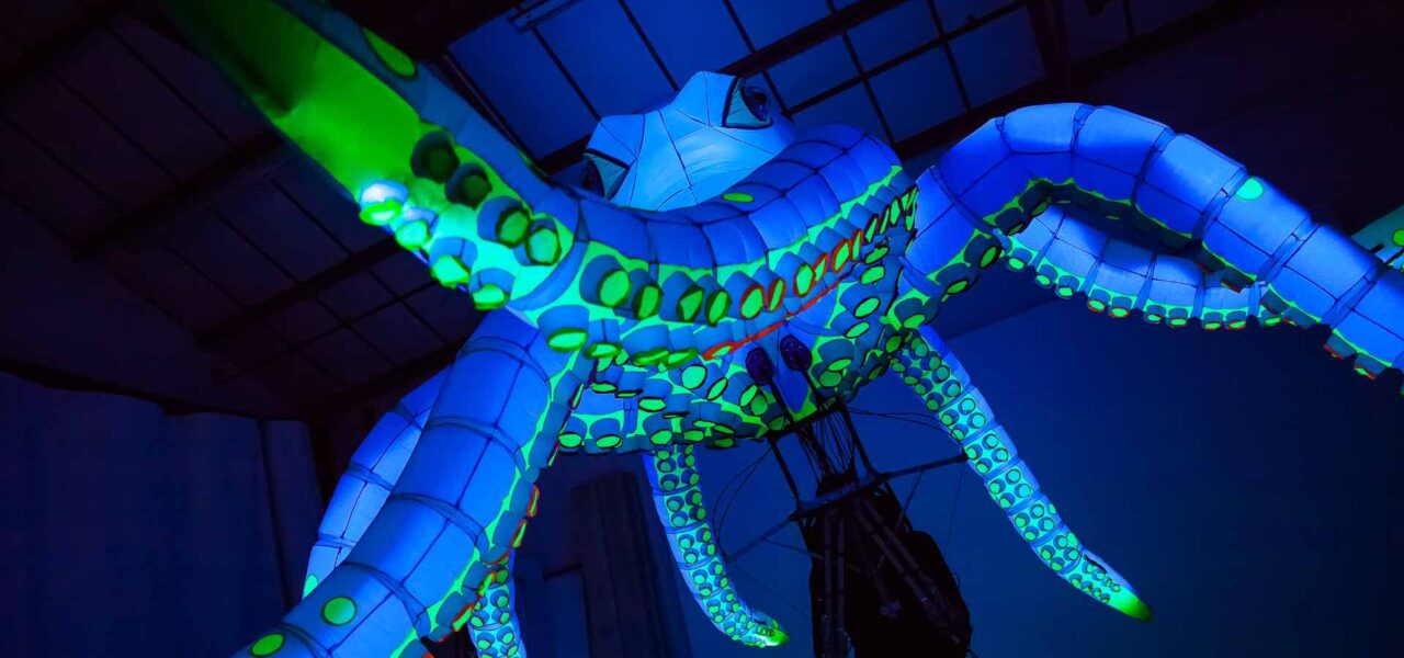 Inflatable-LED-Octopus-For-Street-Theatre-Shows
