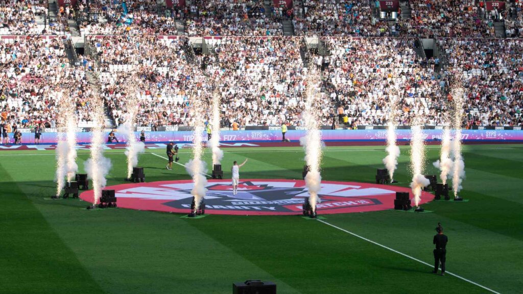 Pyrotechnics took the performance to the next level, which looked great in person and on the livestream. We fully managed teams to make this performance possible.